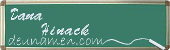 Dana Hinack Visitenkarte